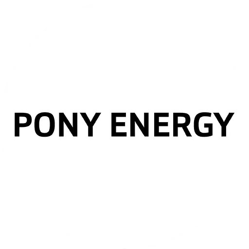 The text 'PONY ENERGY' in bold black capital letters centered on a plain white background.